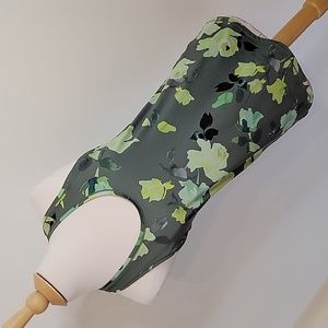 Athleta floral water color racerback tank top womens size M